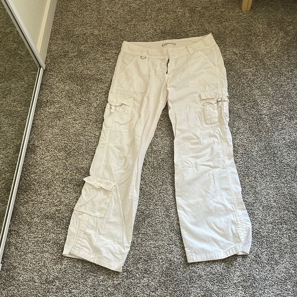 White Cargo Pants